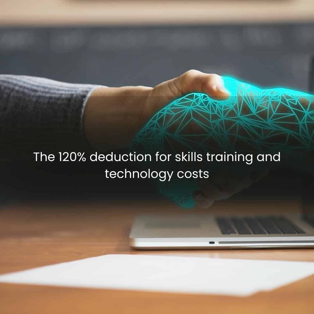 image displays deduction for skills training and technology costs